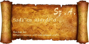Szűcs Alfréd névjegykártya
